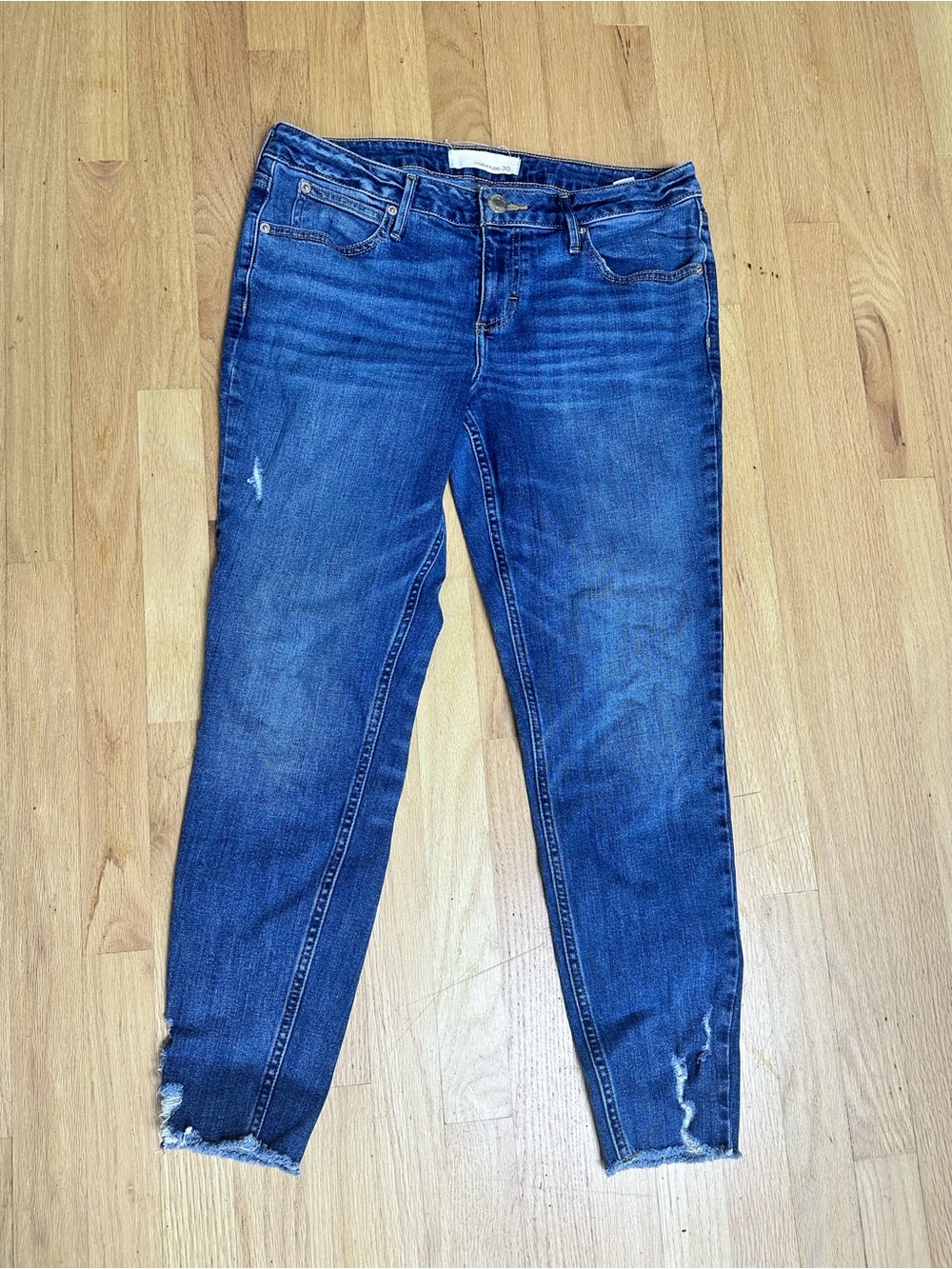 Classic Blue Women's Distressed Jeans